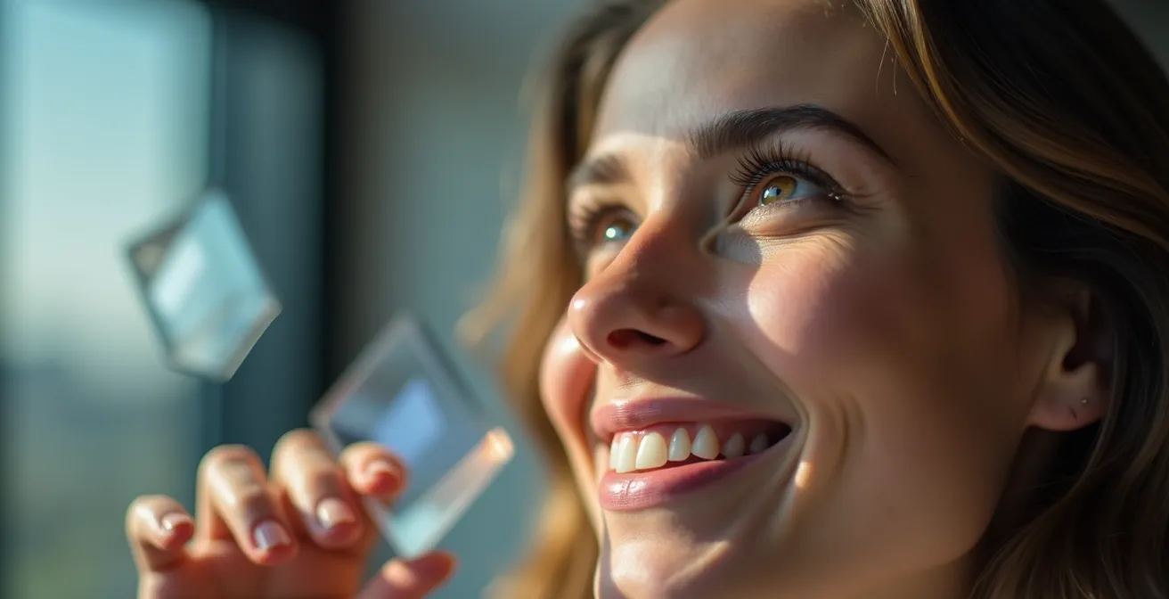 Eine Person überwindet eine Lernhürde, was durch eine exponentielle Wachstumskurve im Hintergrund symbolisiert wird.