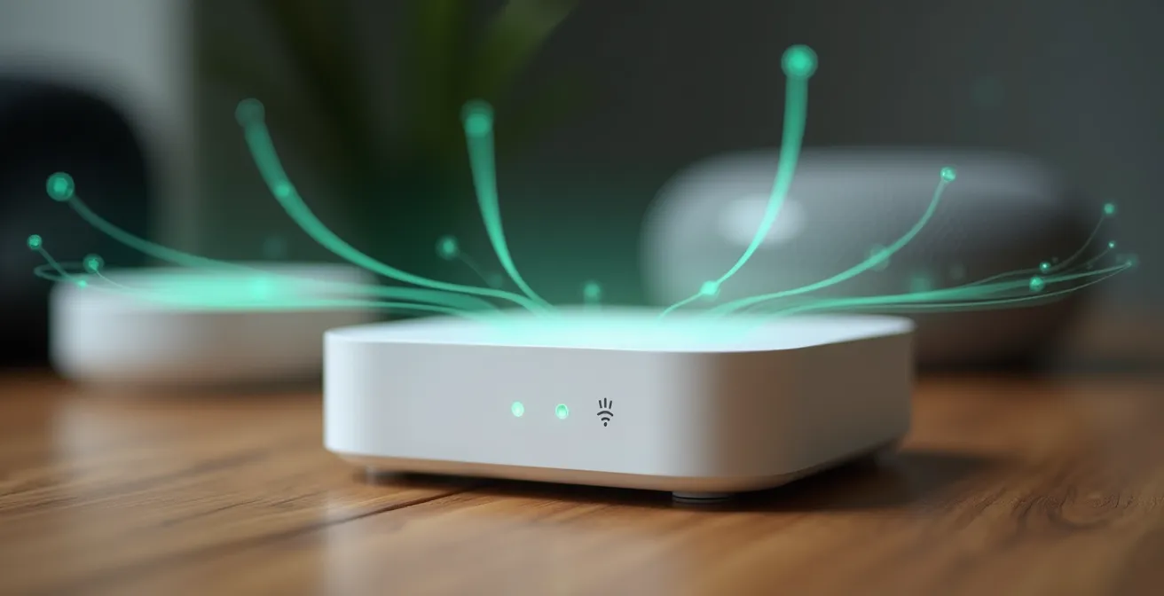 Lokaler Smart Home Hub mit verschiedenen drahtlosen Verbindungen