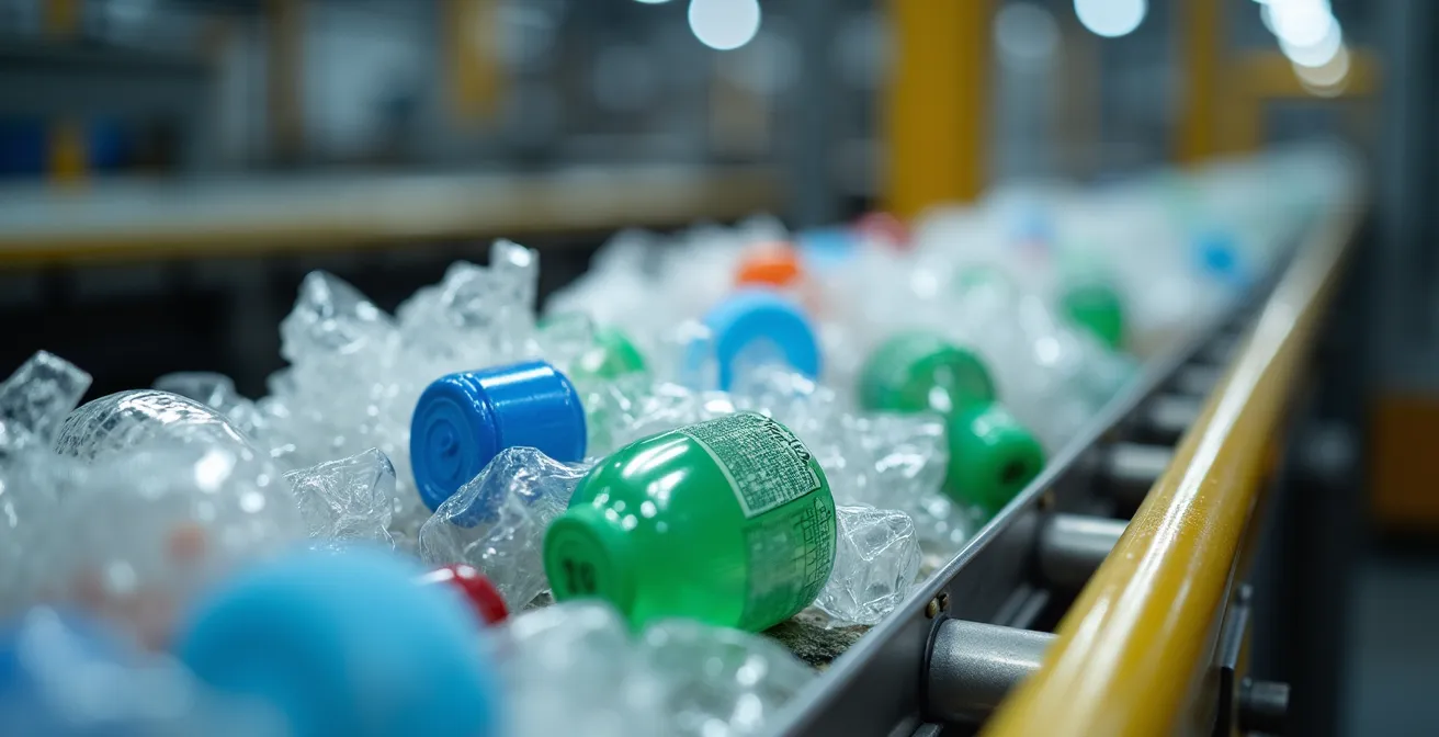 Hochmoderne Nahinfrarot-Scanner in deutscher Sortieranlage erkennen verschiedene Kunststoffarten