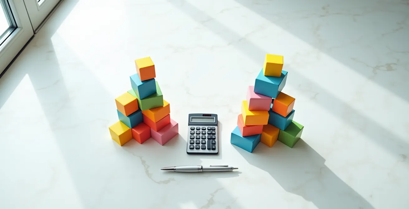 Visualisierung des Rebalancing-Prozesses mit Vorher-Nachher-Portfoliogewichtung