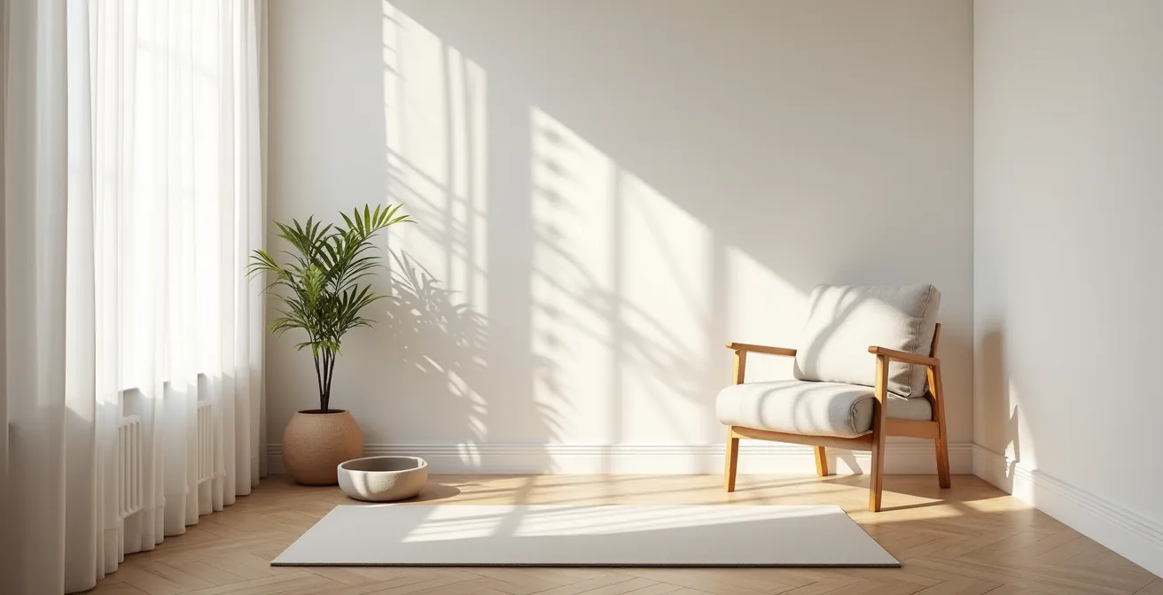 Minimalistische Darstellung verschiedener Stress-Notfall-Techniken