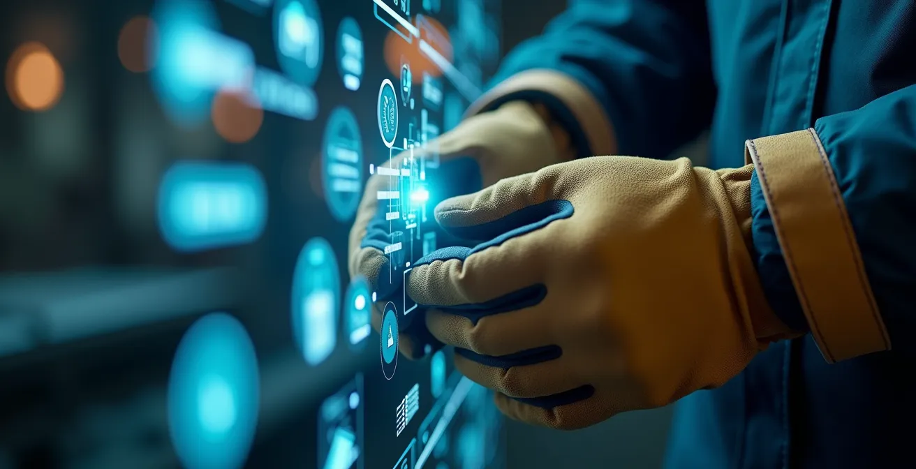 Überladenes AR-Interface am industriellen Arbeitsplatz